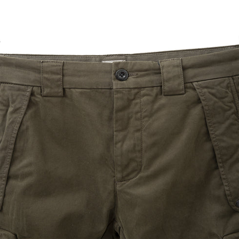 C.P. Company Stretch Sateen Cargo Pant Ergonomic Fit Black 999 13CMPA187A-005529G Degli Uberti